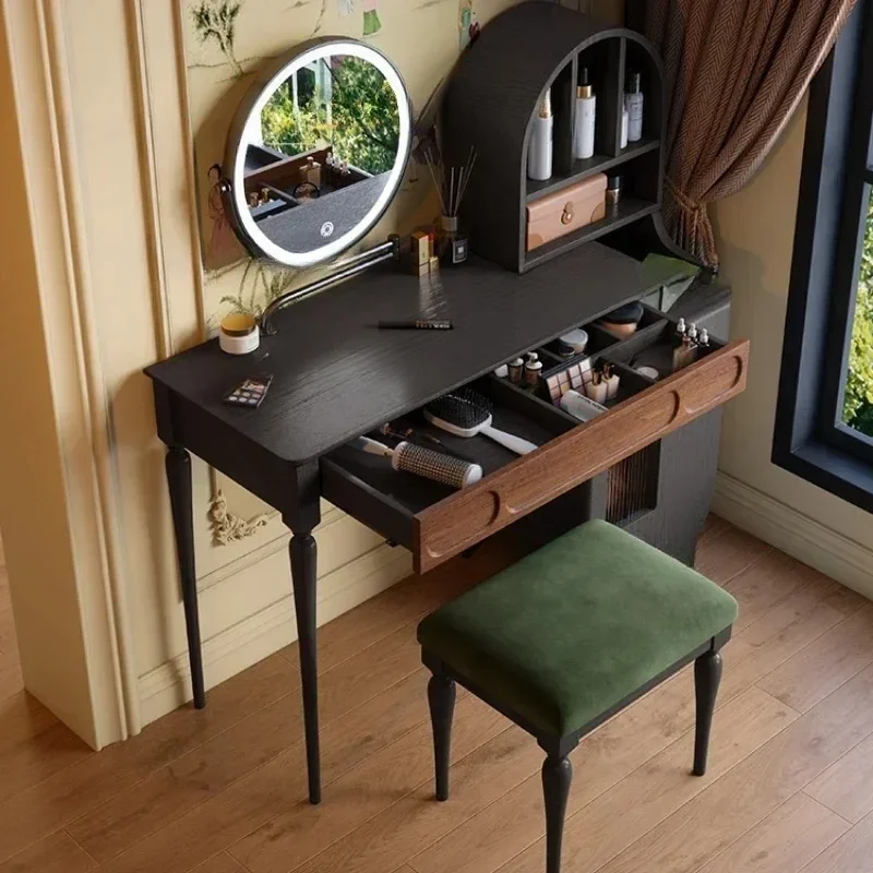 Beauty Makeup Vanity Set - Organizador Negro para Tocador con Cajones