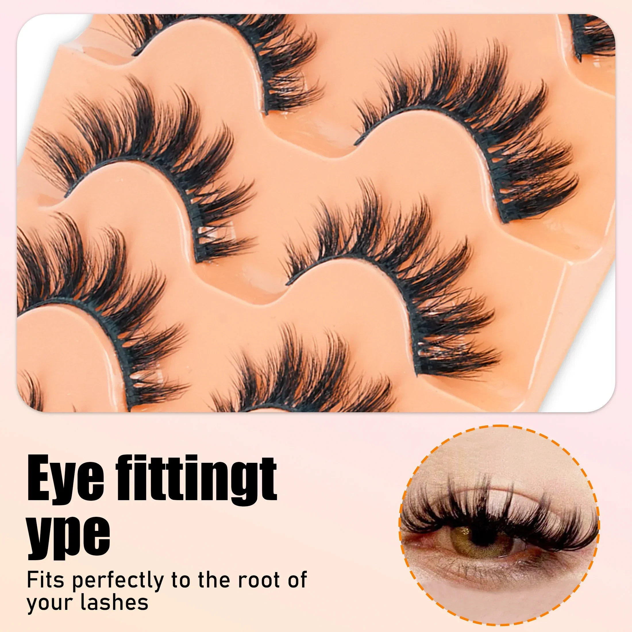 5 pares de pestañas postizas d - Beauty Makeup Women reseña y precio