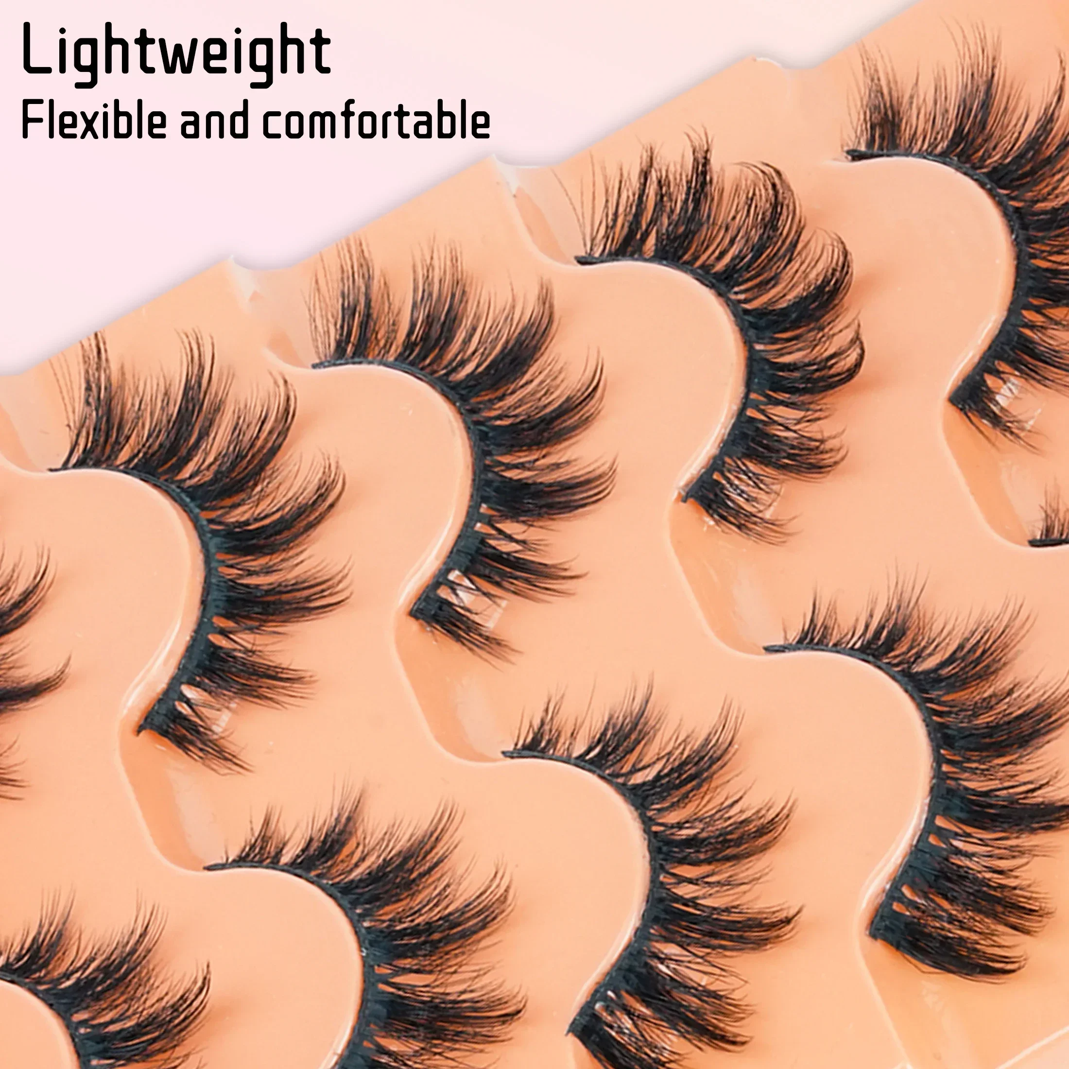 5 pares de pestañas postizas d - Beauty Makeup Women reseña y precio